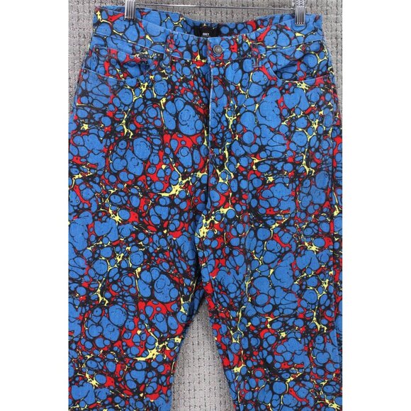 Obey Propaganda Jeans Mens Size 30 Multicolor Paint Splatter Regular Straight - Picture 2 of 13